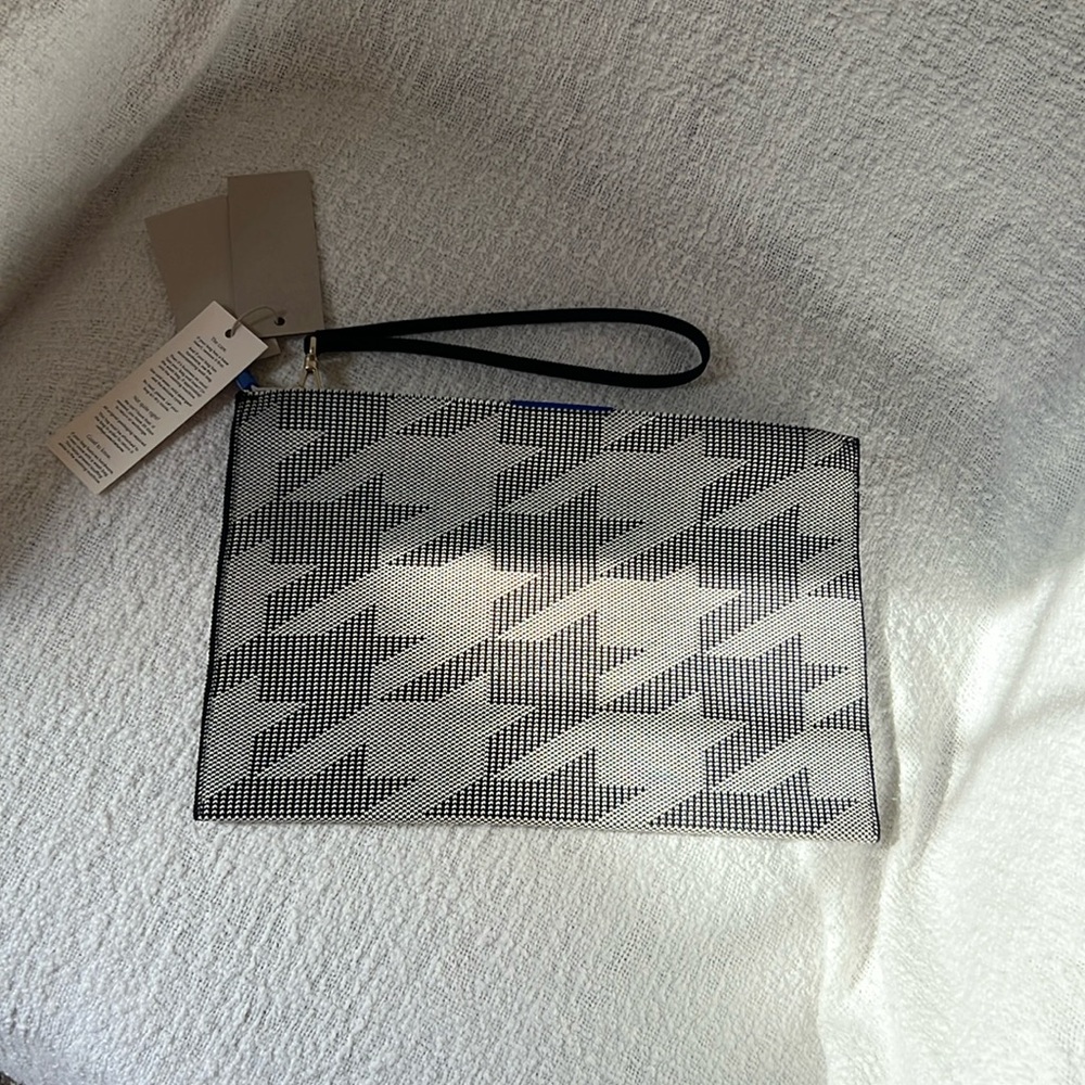 New ROTHY’S Large Black White Houndstooth Wristlet Clutch 100% Recycled